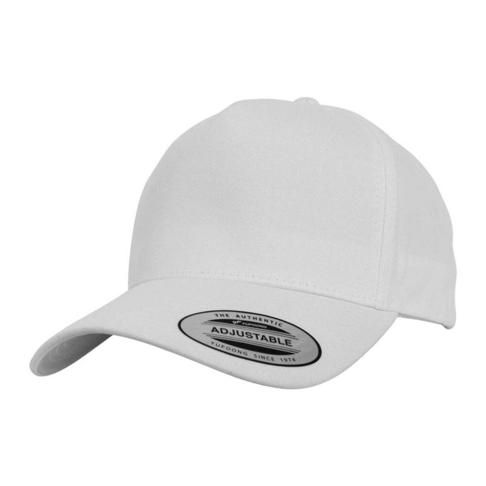 Flexfit Classic 5 Panel Baseball Cap / White